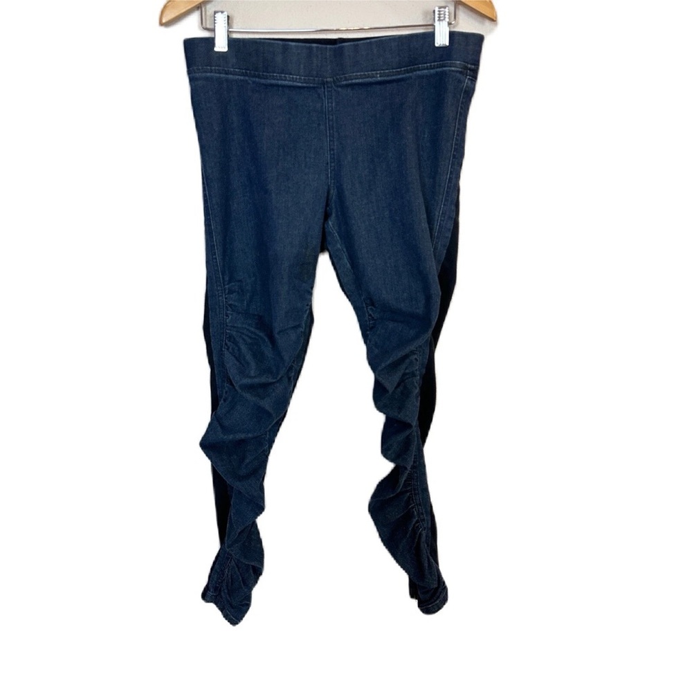 Prairie‎ Underground Glove Legging Two Tone Denim Ruched Pants Women’s Medium